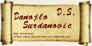 Danojlo Surdanović vizit kartica
